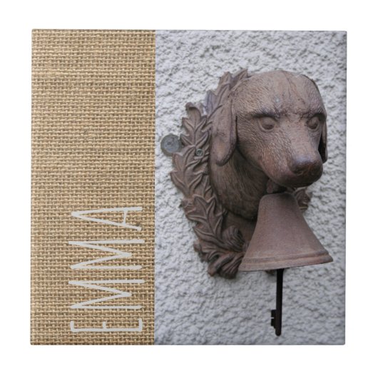 オリジナルパーソナライズされたスクエアタイルドッグ年2018 タイル (正面)