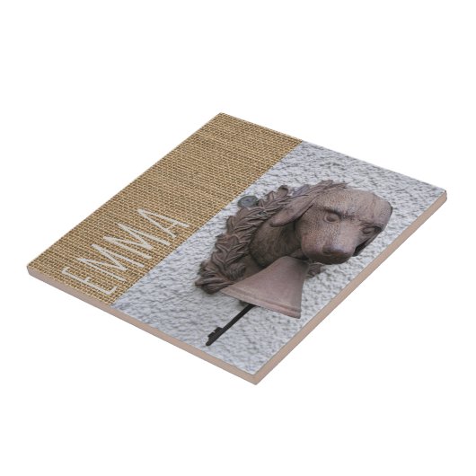 オリジナルパーソナライズされたスクエアタイルドッグ年2018 タイル (側面)