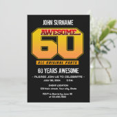 オリジナルパーツで作る素晴らしい60歳の誕生日パーティー 招待状 (スタンド正面)