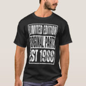 オリジナルパーツ付きEst 1988 34誕生日 Tシャツ (正面)