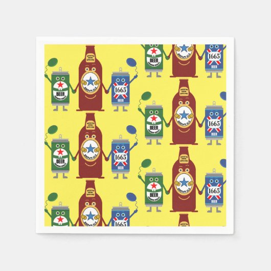 オリジナルビアラバーギフトナプキン スタンダードカクテルナプキン (正面)