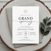 オリジナルビジネスグランドオープンミニマルパーティー 招待状
