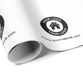 オリジナルビジネスロゴとウェブサイト ラッピングペーパー (ロールコーナー)