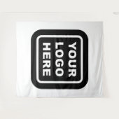 オリジナルビジネスロゴとカラーバックドロップタペストリー タペストリー (正面(横))