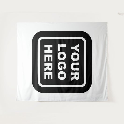 オリジナルビジネスロゴとカラーバックドロップタペストリー タペストリー (正面(横))