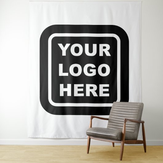 オリジナルビジネスロゴとカラーバックドロップタペストリー タペストリー (インサイチュ)