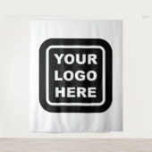 オリジナルビジネスロゴとカラーバックドロップタペストリー タペストリー (正面)