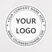 オリジナルビジネスロゴとテキストラウンドラベル ラベル (デザイン2)