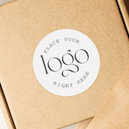オリジナルビジネスロゴを追加（白） ラウンドシール