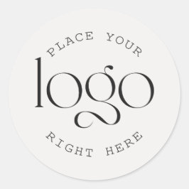オリジナルビジネスロゴを追加 白 ラウンドシール