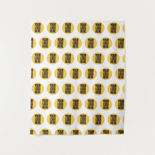 オリジナルビジネスロゴパターンを作成 タペストリー (正面)