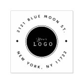 オリジナルビジネスロゴ丸型返送先住所  持ち込み セルフインキングスタンプ (デザイン)