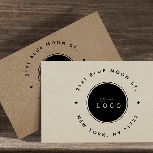 オリジナルビジネスロゴ丸型返送先住所  持ち込み セルフインキングスタンプ