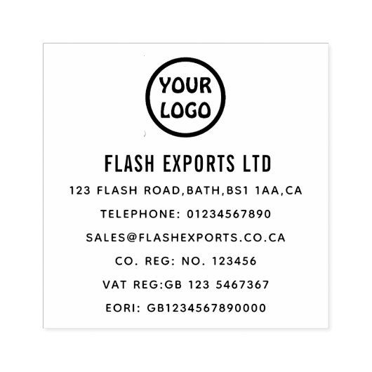 オリジナルビジネスロゴ ゴムスタンプ ラバースタンプ (インプリント)