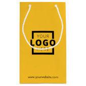 オリジナルビジネスロゴ プロモーションベージュショッピング スモールペーパーバッグ (裏面)