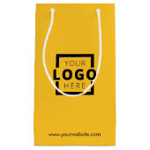 オリジナルビジネスロゴ プロモーションベージュショッピング スモールペーパーバッグ (正面)