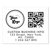 オリジナルビジネスロゴQRコード&宛先住所 ラバースタンプ (インプリント)