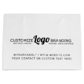 オリジナルビジネス ロゴ 企業 ラージペーパーバッグ (正面)