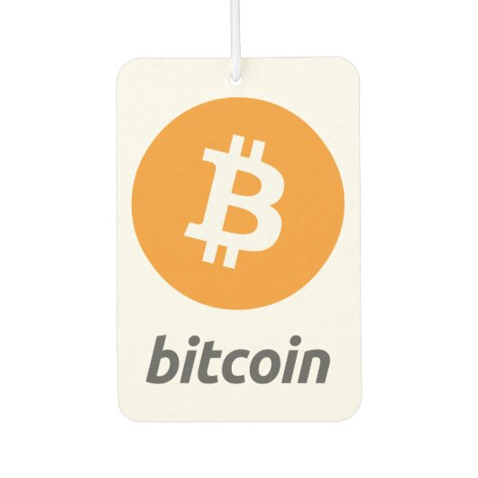 オリジナルビットコインロゴシンボルCrypto Air Freshener カーエアーフレッシュナー (正面)