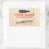 オリジナルビールボトルラベル 長方形シール (バッグ)