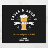 オリジナルビールボトルラベル - 黒のビアスタイン ビールラベル (シングルラベル)