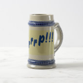 オリジナルビール飲み文字スローガン ビールジョッキ (正面右)