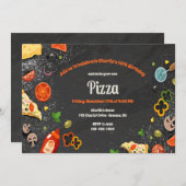 オリジナルピザパーティーの招待状を作ろう 招待状 (正面/裏面)