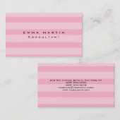 オリジナルピストライプンフェミニンクユニークモダンズ 名刺 (正面/裏面)