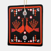 オリジナルピーコックアートホームデコール セラミックオーナメント (左)