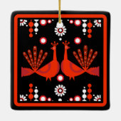 オリジナルピーコックアートホームデコール セラミックオーナメント (裏面)