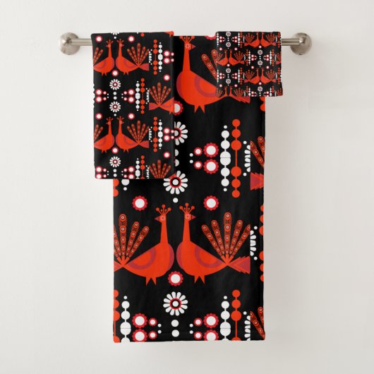 オリジナルピーコックアートホームデコール バスタオルセット (インサイチュ)