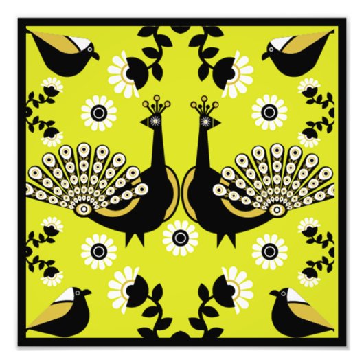 オリジナルピーコックアートホームデコール フォトプリント            (正面)