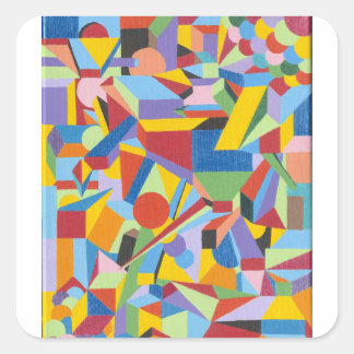 オリジナルファインアートの絵を描デザイン スクエアシール