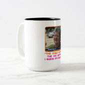 オリジナルファウストデザインで大きなマグカップ。 ツートーンマグカップ (正面左)