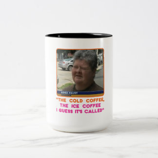 オリジナルファウストデザインで大きなマグカップ。 ツートーンマグカップ