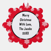 オリジナルファミリーフォトクリスマス オーナメントカード (裏面)