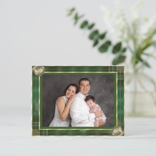 オリジナルファミリーフォトグリーンアンティークフレーム DIY, ZYPI ポストカード (スタンド正面)