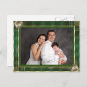 オリジナルファミリーフォトグリーンアンティークフレーム DIY, ZYPI ポストカード (正面/裏面)