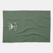 オリジナルファミリー ネーム クリスマス ツリー ファーム レトロ キッチンタオル (横)