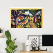 オリジナルファーマーズマーケット,ハリウッド,カリフォルニア ポスター (ホームオフィス)