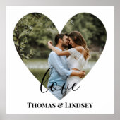 オリジナルフォトハートフレーム モダンカリグラフィー ポスター (正面)