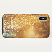 オリジナルフォト ゴールドラメ 名入れ カスタム Case-Mate iPhoneケース (裏面(横))