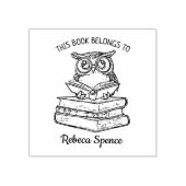 オリジナルフクロウの本のしおり ラバースタンプ (インプリント)