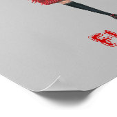 オリジナルフラッパーの女の子が20年代のかわいい人形を叫ぶ ポスター (角)