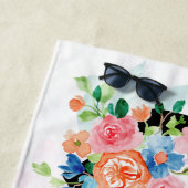 オリジナルフラワーアンカー ブライズメイドのバチェロレッテ ビーチタオル (インサイチュ)