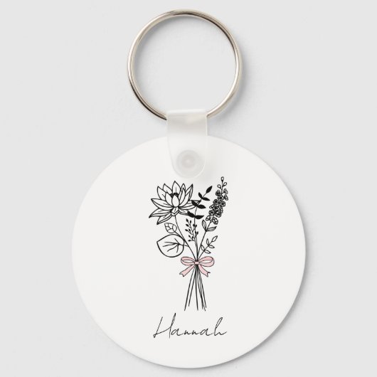 オリジナルフラワー ブライドメイド用 キーホルダー (正面)