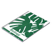 オリジナルフラワー モンステラ柄 ノートブック (左側)