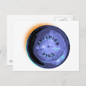 オリジナルフリスビーパイポップ・アートのティンアート ポストカード (正面/裏面)