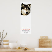オリジナルフリーダムやる気を起こさせるウルフポスタープリント ポスター (キッチン)