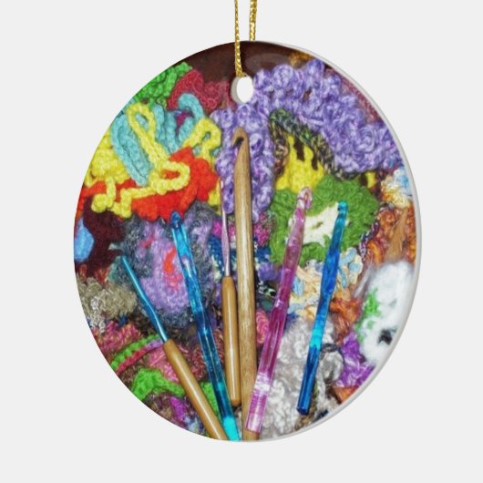 オリジナルフリー型枠クロシェ&フックフォトデザイン セラミックオーナメント (左)